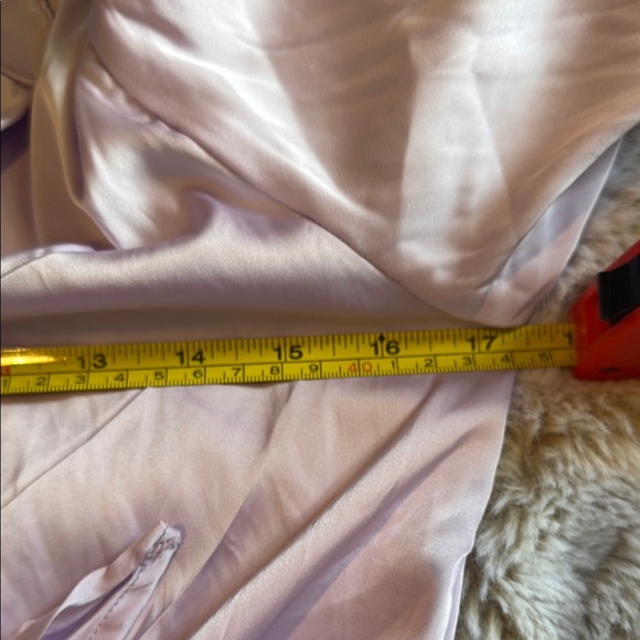 Rivir Lavender Satin Tie-Front Dress size M - Picture 9 of 11